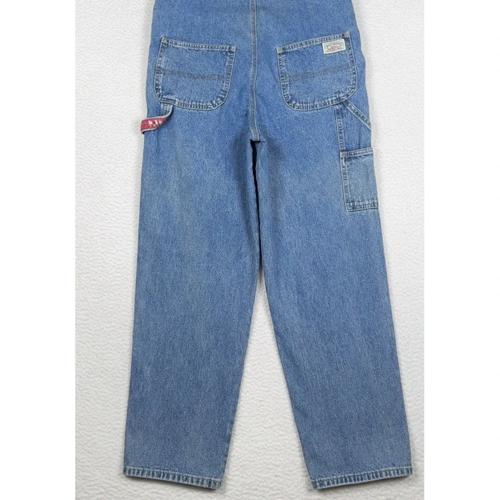 Vintage 90s GAP Denim Overalls Chicago Bulls Custom? - Youth XL